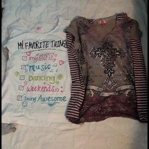 Girls long sleeve shirts size XL. (16)         (1)